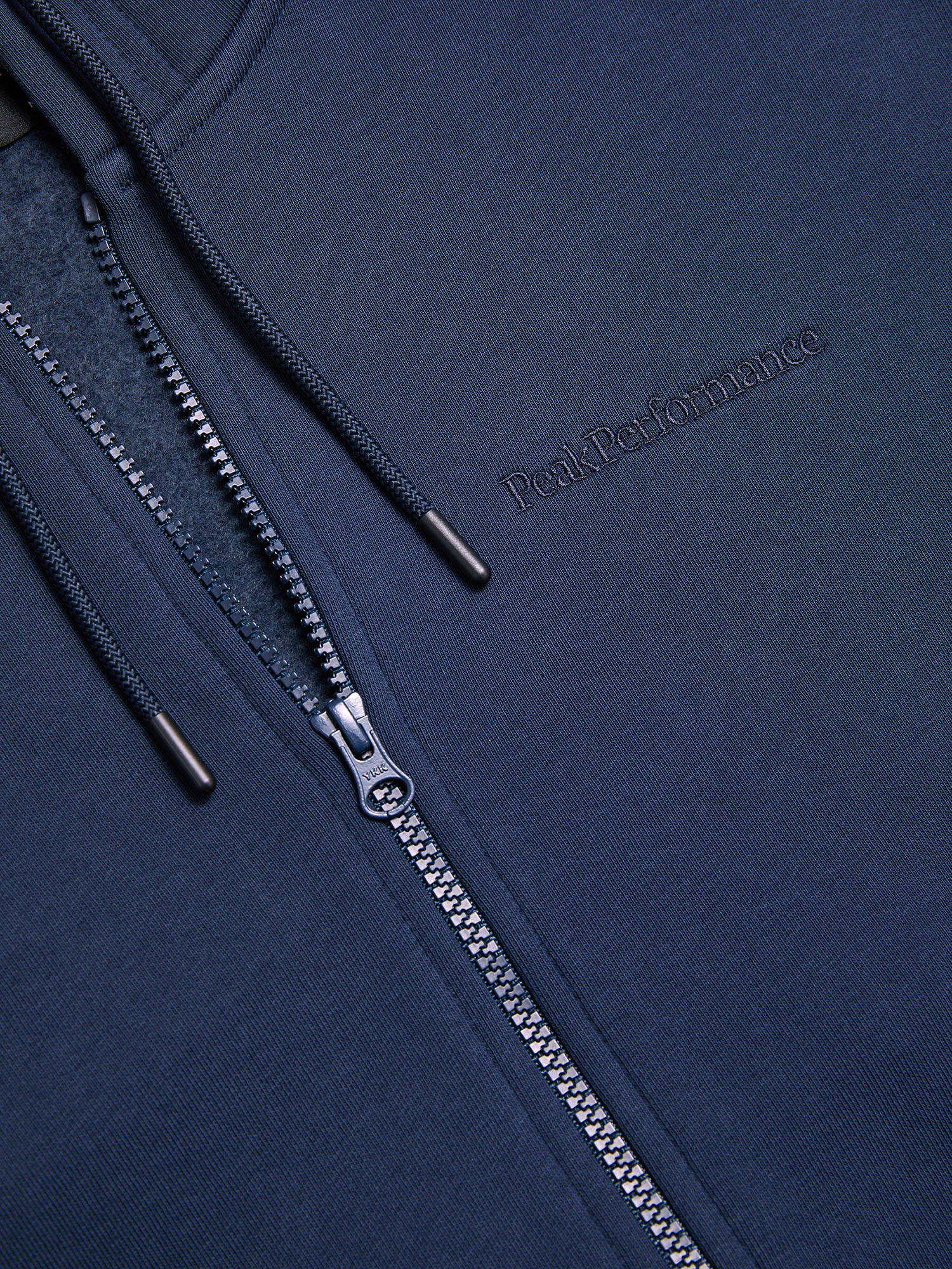 Felpa con zip e cappuccio G79569 010 PEAK PERFORMANCE Blue shadow 