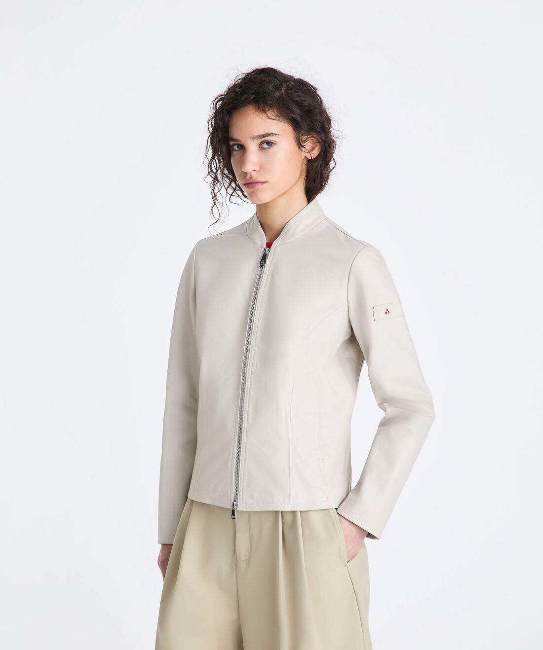Biker corto in nappa tinta PED5290 99011856 729 PEUTEREY Papiro 