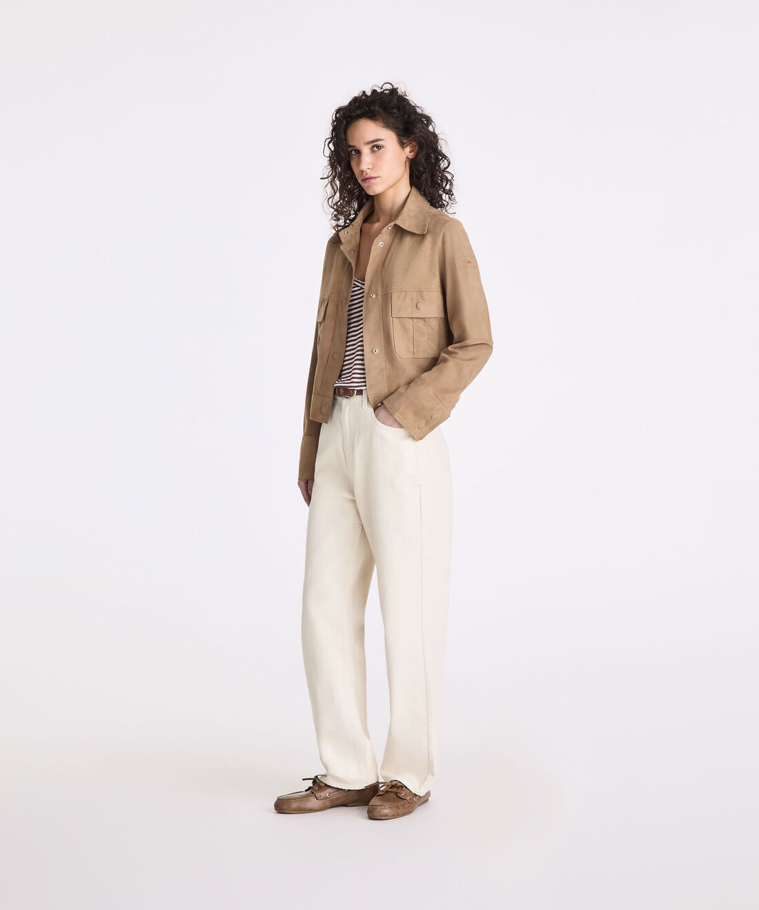 Giubbotto in suede PED5567 99012407 794 PEUTEREY Beige 