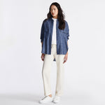 Pantaloni in gabardina di cotone stretch PED5655 99012427 729 PEUTEREY Pergamena 