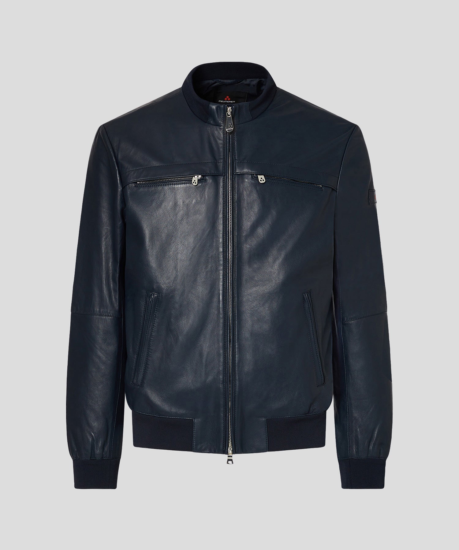 Biker in pelle PEU5411 99011856 215 PEUTEREY Blue 