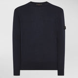 Maglia girocollo in tricot di cotone PEU5493 99012133 215 PEUTEREY Blue 