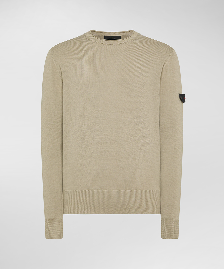 Maglia girocollo in tricot di cotone PEU5493 99012133 859 PEUTEREY Amaretto 