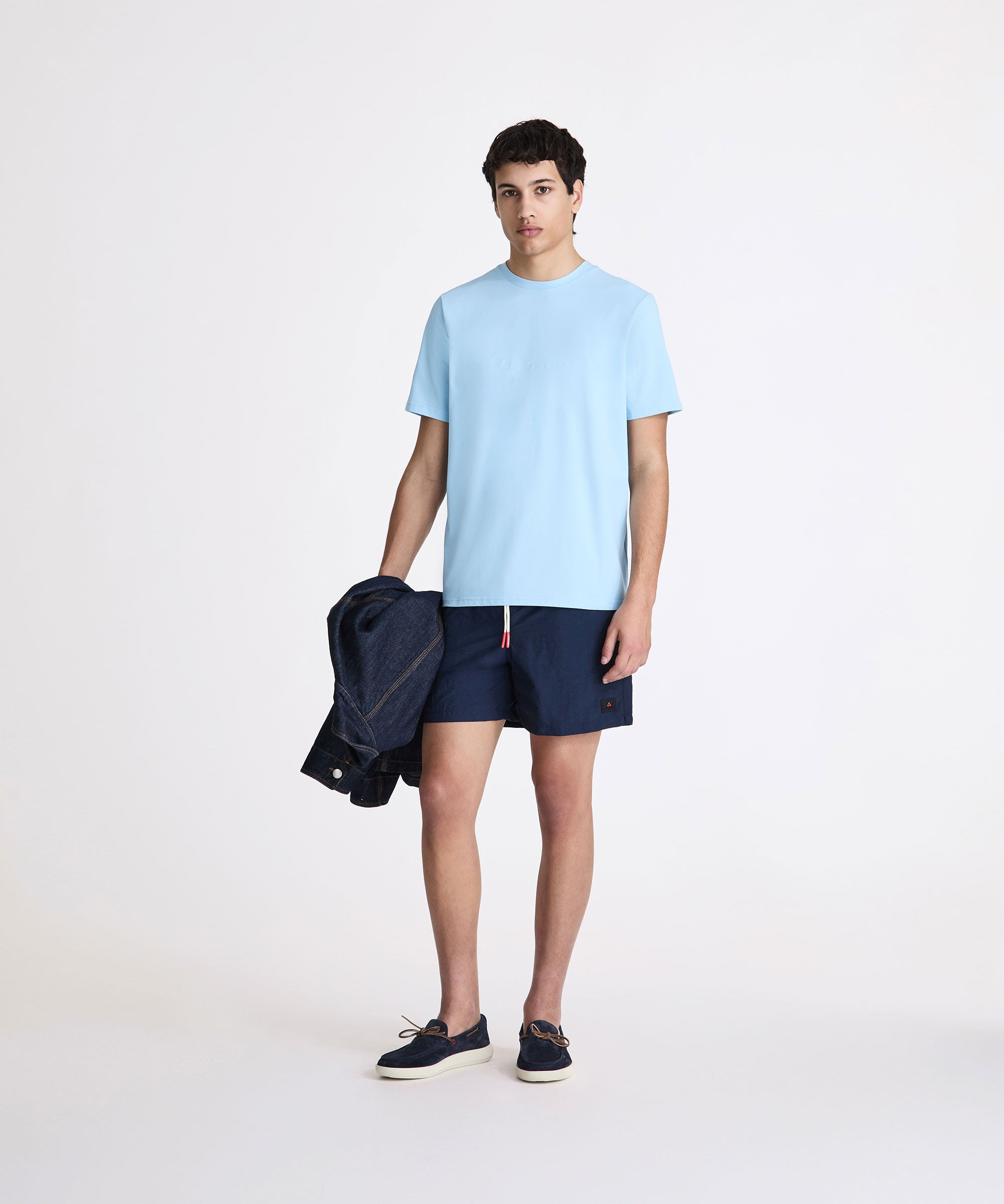 T-shirt con scritta termonastrata PEU5796 99012247 290 PEUTEREY Porto azzurro 