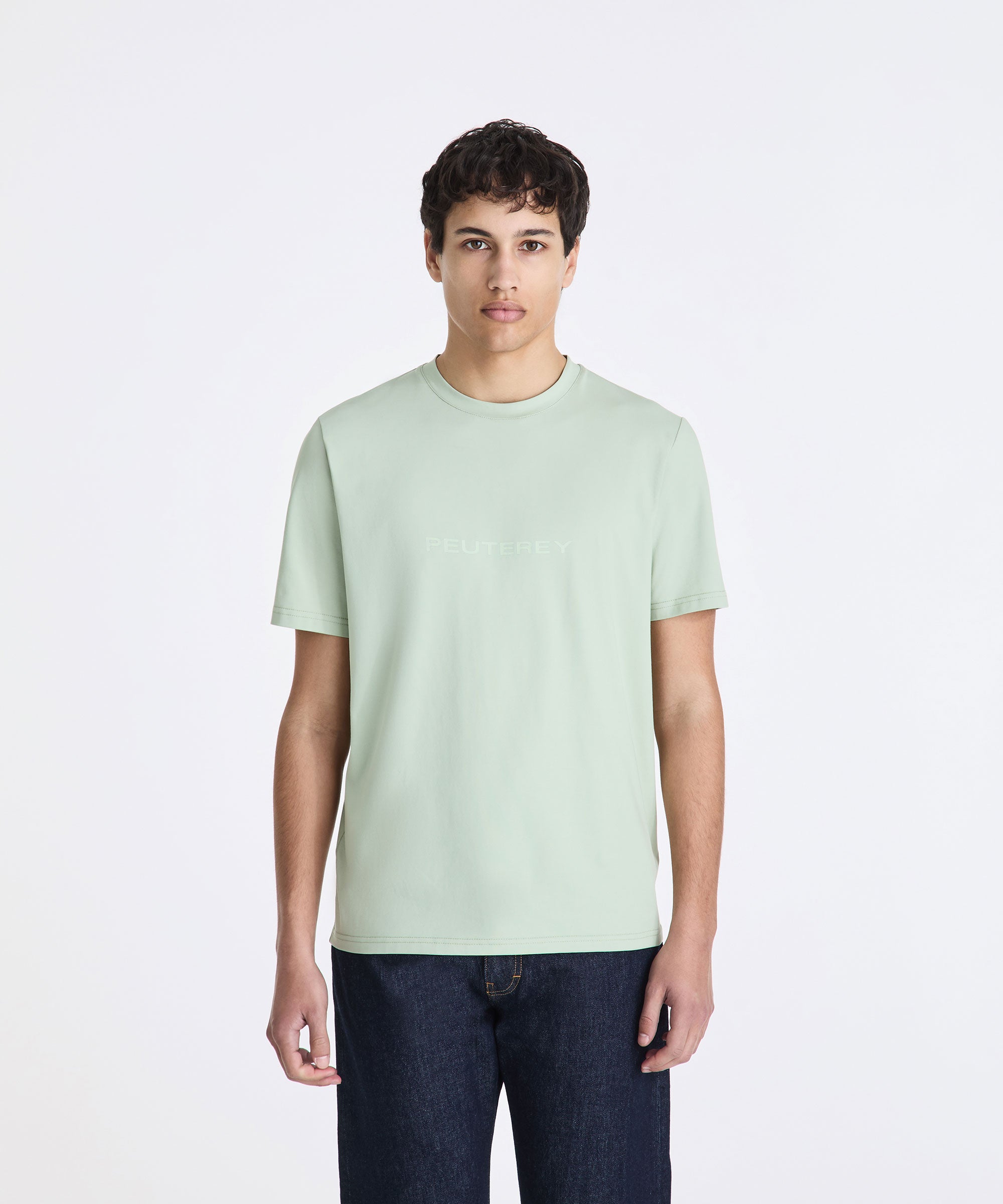 T-shirt con scritta termonastrata PEU5796 99012247 651 PEUTEREY Lattuga 
