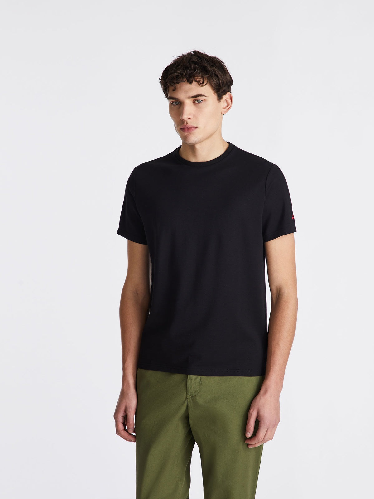 T-Shirt manica corta in microfibra PEU5894 99012182 NER PEUTEREY Nero 