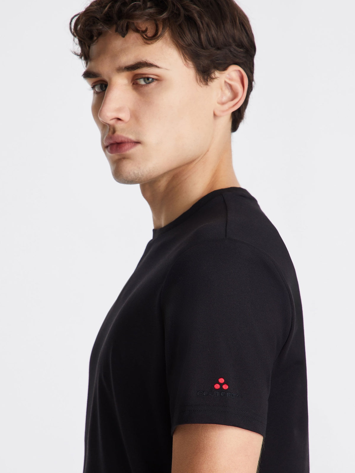 T-Shirt manica corta in microfibra PEU5894 99012182 NER PEUTEREY Nero 