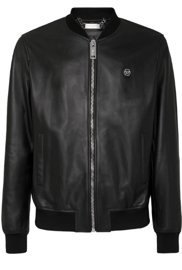Bomber in nappa MLB1593 PLE010N 02 PHILIPP PLEIN Black 