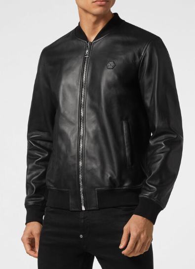Bomber in nappa MLB1593 PLE010N 02 PHILIPP PLEIN Black 