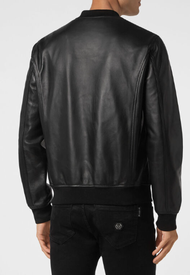 Bomber in nappa MLB1593 PLE010N 02 PHILIPP PLEIN Black 