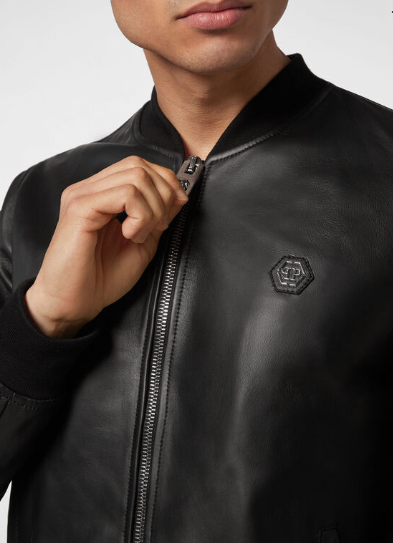 Bomber in nappa MLB1593 PLE010N 02 PHILIPP PLEIN Black 