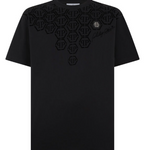 T-Shirt girocollo con logo monogram MTK8682 PJY002N 02 PHILIPP PLEIN Black 