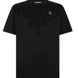 T-Shirt girocollo con logo monogram MTK8682 PJY002N 02 PHILIPP PLEIN Black 