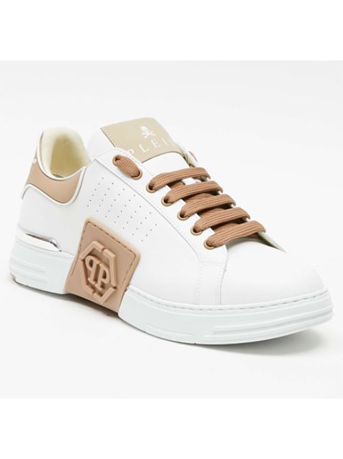Sneaker in pelle e gomma USC0904 PLE005N 06 PHILIPP PLEIN Beige 