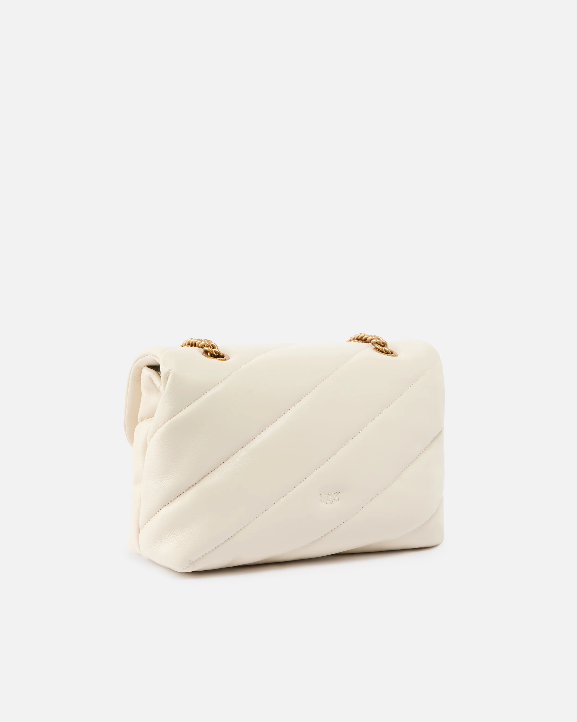 Borsa in pelle 100038A0F2 Z14Q PINKO Bianco seta-antique gold 
