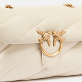 Borsa in pelle 100038A0F2 Z14Q PINKO Bianco seta-antique gold 
