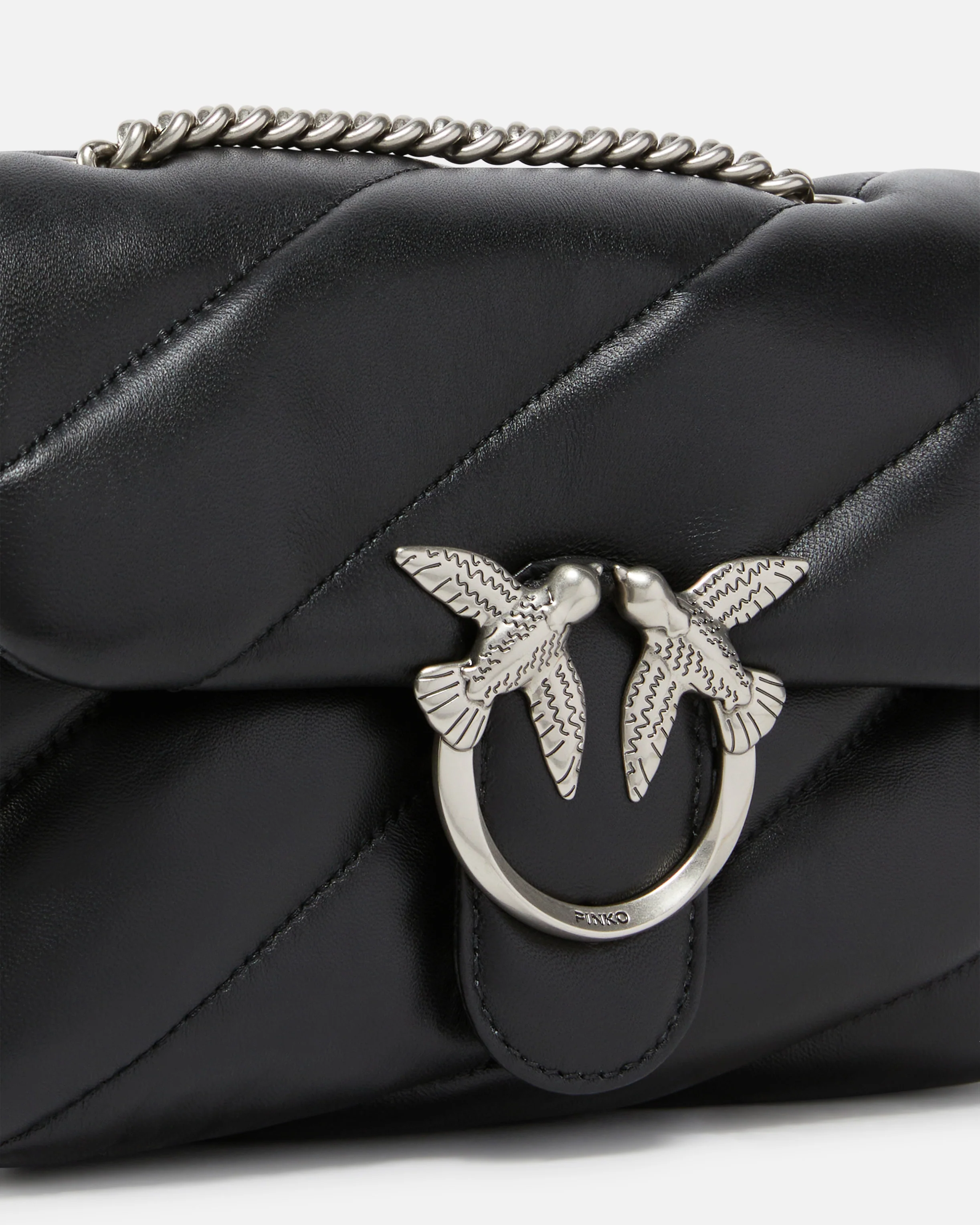 Borsa piccola a tracolla 100039A0F2 Z99O PINKO Nero -old silver 