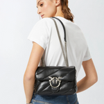 Borsa piccola a tracolla 100039A0F2 Z99O PINKO Nero -old silver 