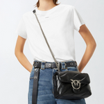 Borsa piccola a tracolla 100039A0F2 Z99O PINKO Nero -old silver 
