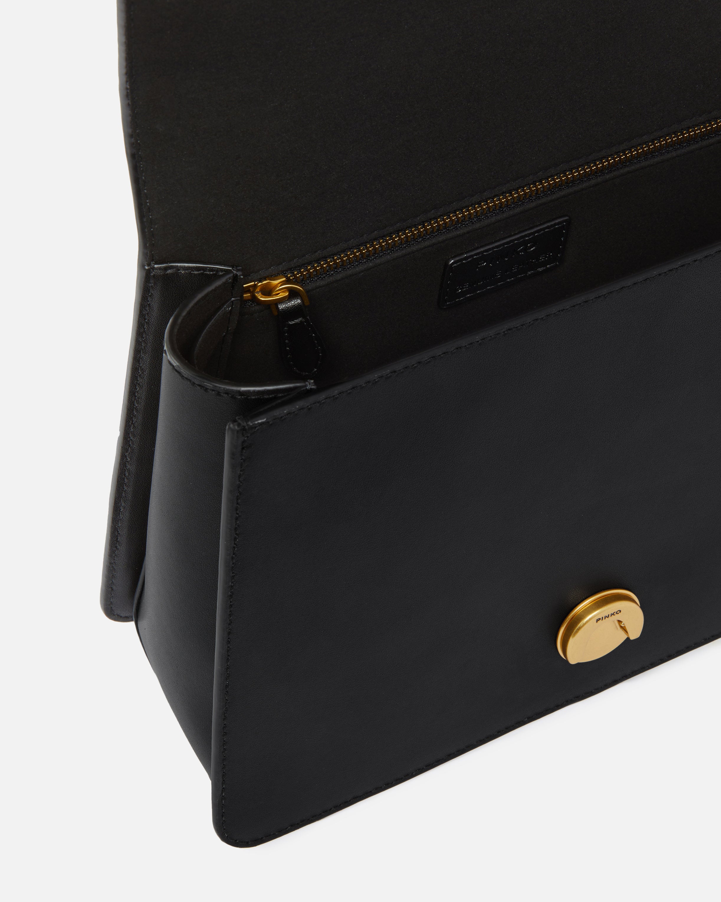 Borsa in pelle 100066A0F1 Z99Q PINKO Nero-antique gold 