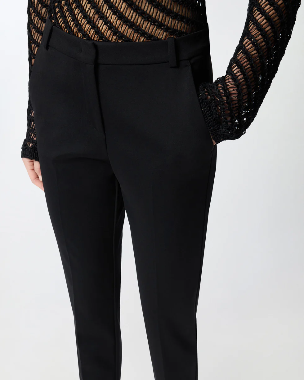 Pantaloni a gamba dritta<BR/> 100155A36R Z99 PINKO Black 