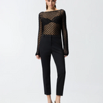 Pantaloni a gamba dritta<BR/> 100155A36R Z99 PINKO Black 