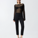 Pantaloni a gamba dritta<BR/> 100155A36R Z99 PINKO Black 