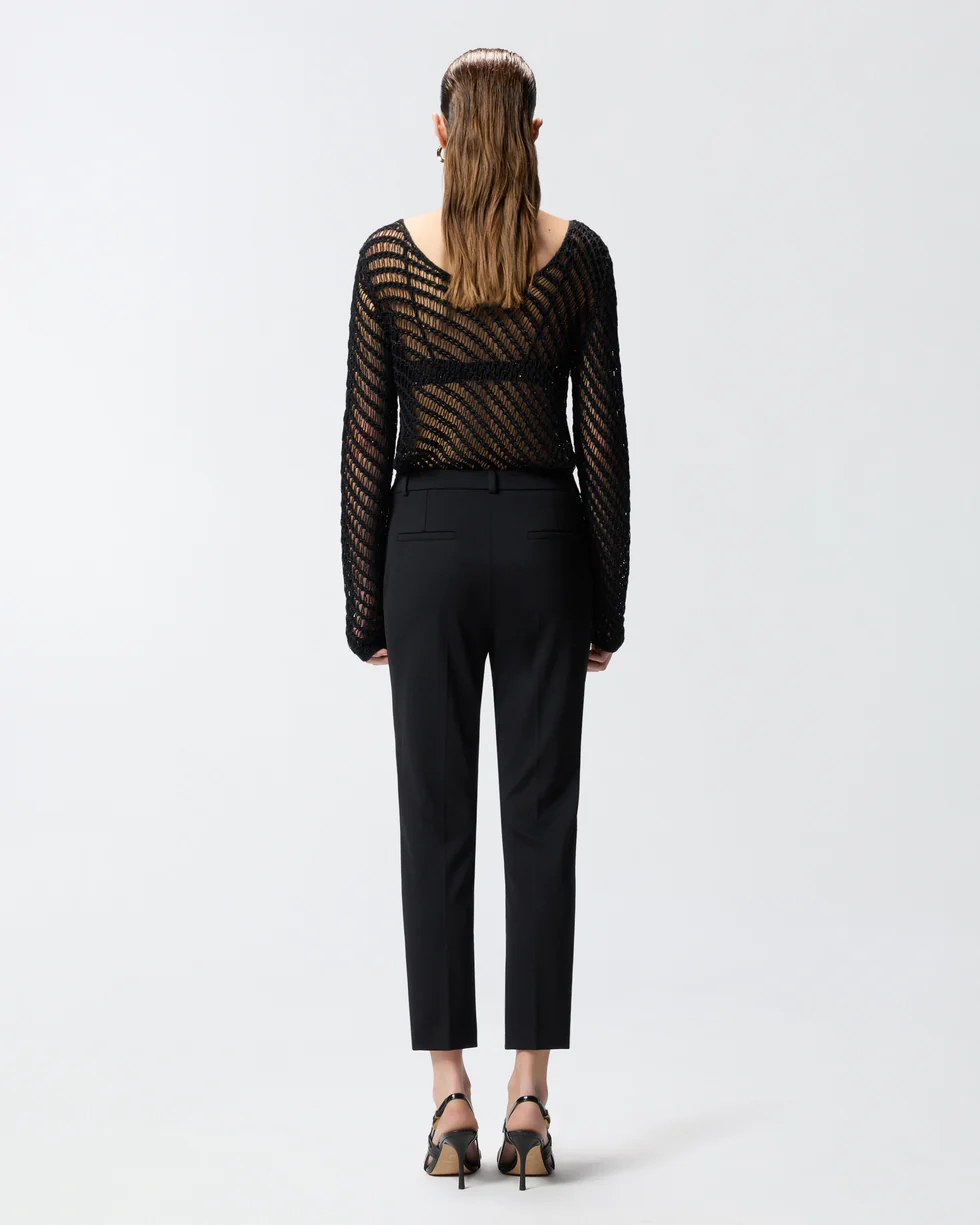 Pantaloni a gamba dritta<BR/> 100155A36R Z99 PINKO Black 