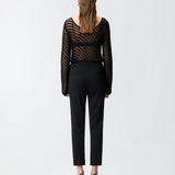Pantaloni a gamba dritta<BR/> 100155A36R Z99 PINKO Black 