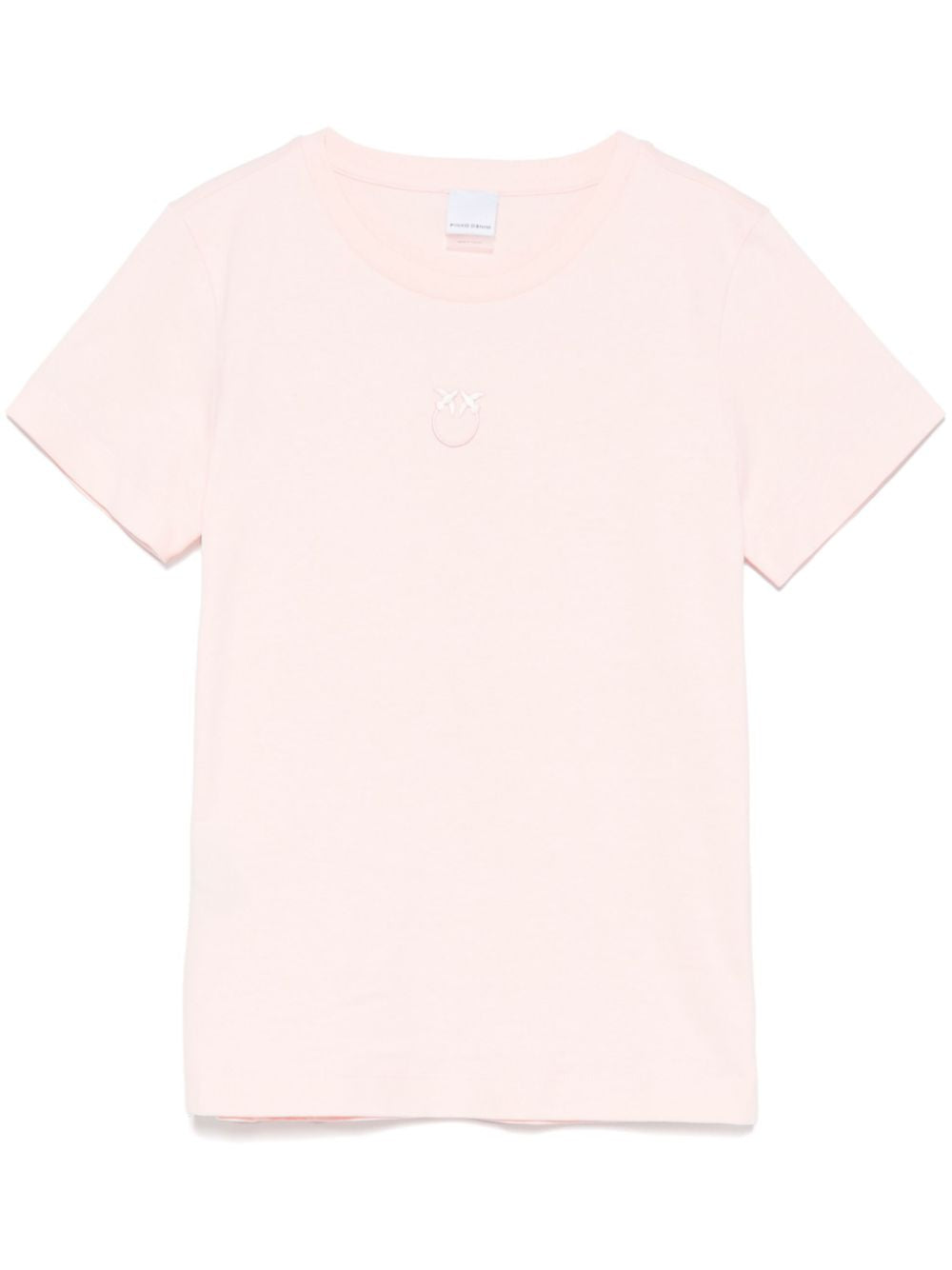 T-shirt maniche corte logo ricamato 100355A2HN N38 PINKO Rosa-castano pallido 