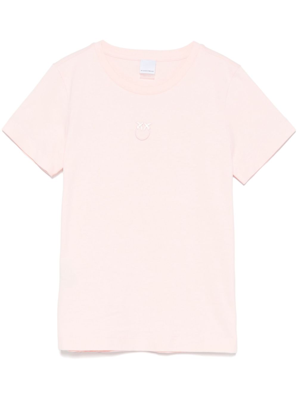 T-shirt maniche corte logo ricamato 100355A2HN N38 PINKO Rosa-castano pallido 