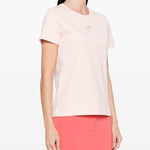 T-shirt maniche corte logo ricamato 100355A2HN N38 PINKO Rosa-castano pallido 