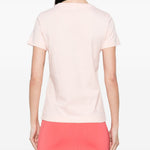 T-shirt maniche corte logo ricamato 100355A2HN N38 PINKO Rosa-castano pallido 