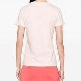 T-shirt maniche corte logo ricamato 100355A2HN N38 PINKO Rosa-castano pallido 