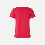 T-shirt maniche corte logo ricamato 100355A2HN O57 PINKO Rosso-passata di pom. 
