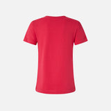T-shirt maniche corte logo ricamato 100355A2HN O57 PINKO Rosso-passata di pom. 
