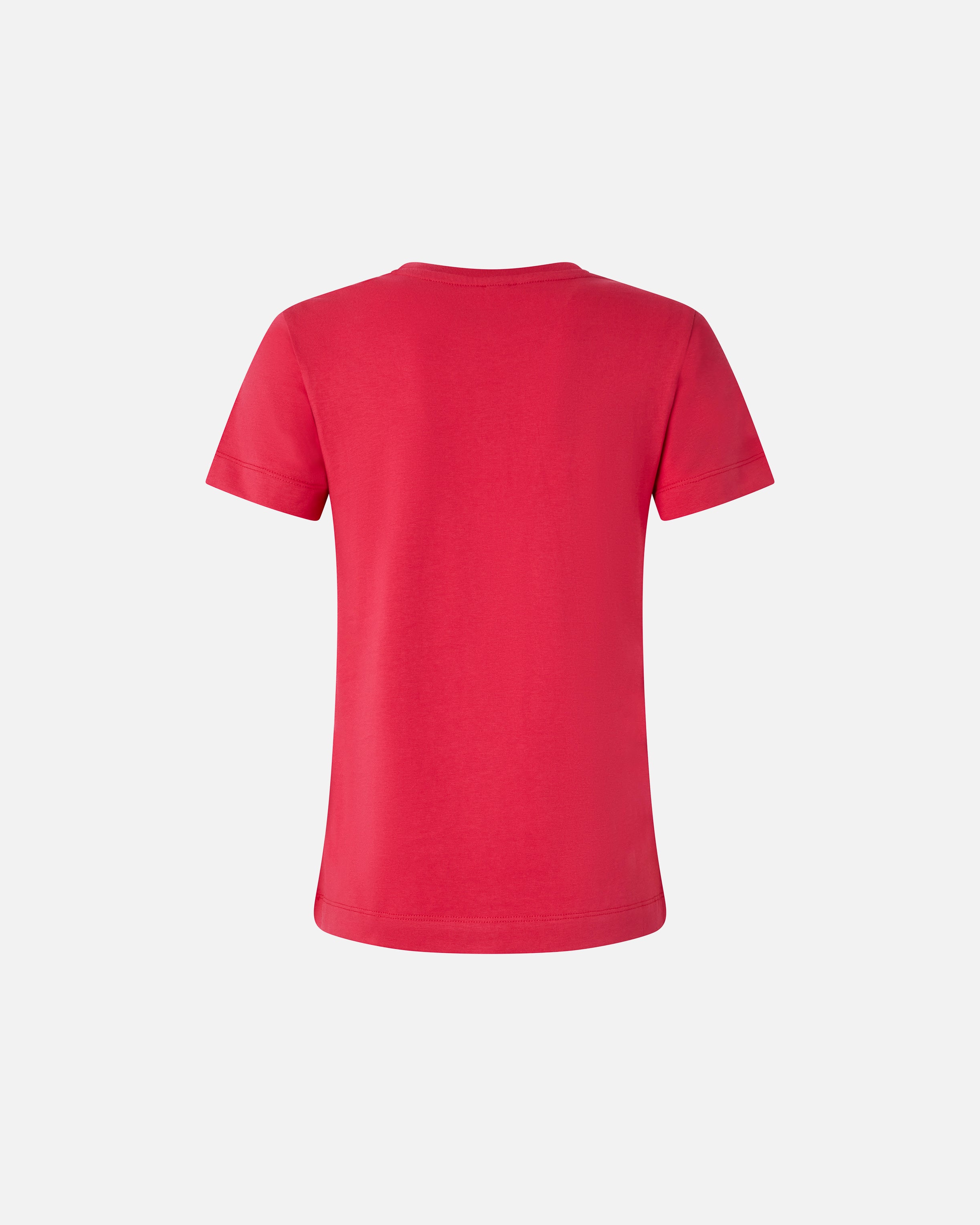 T-shirt maniche corte logo ricamato 100355A2HN O57 PINKO Rosso-passata di pom. 