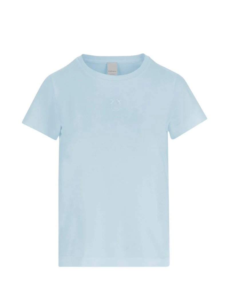 T-Shirt con logo 100355A339 E87 PINKO Azzurro arona 