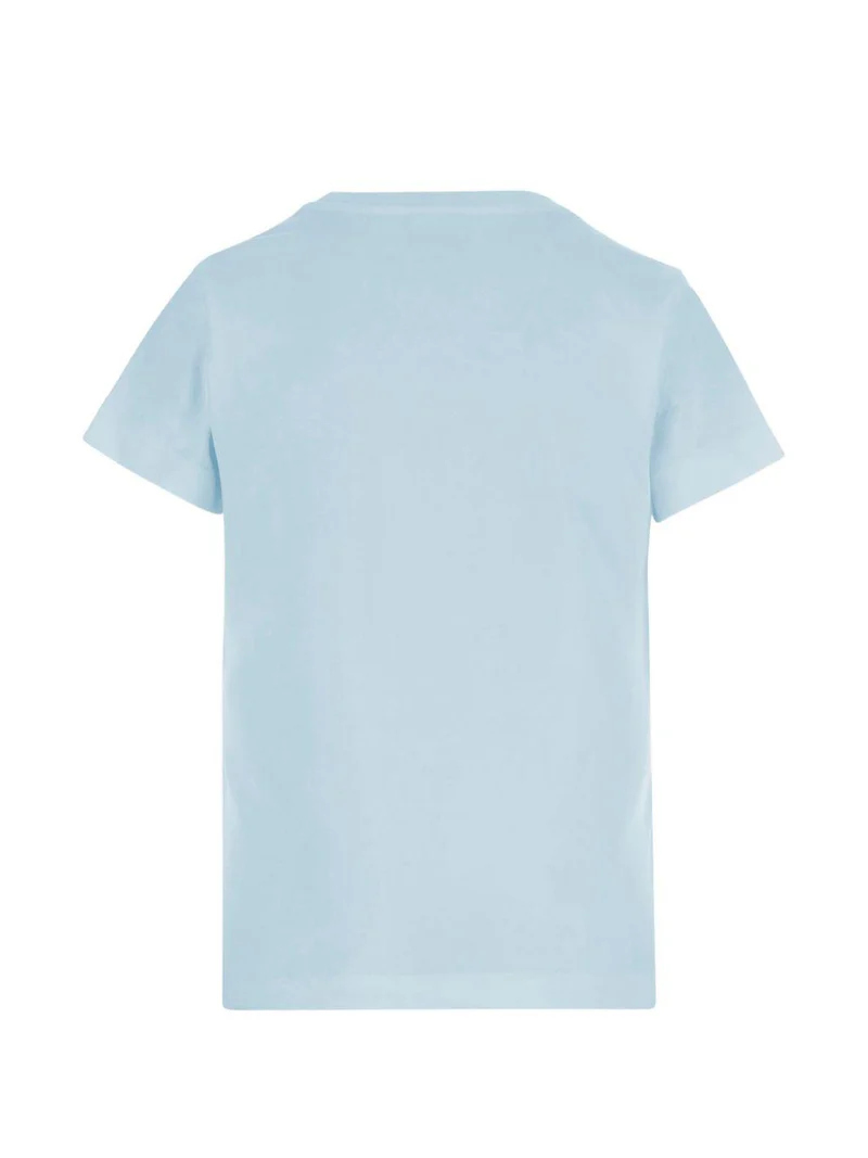 T-Shirt con logo 100355A339 E87 PINKO Azzurro arona 