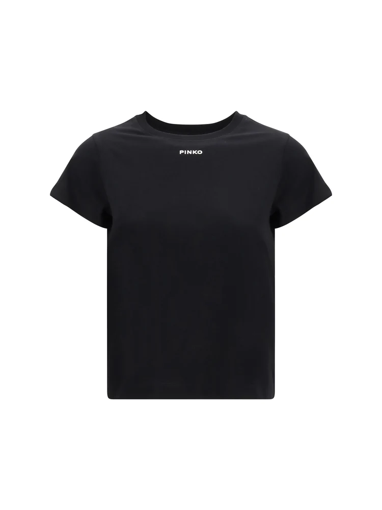 T-Shirt manica corta 100373A34F Z99 PINKO Nero limousine 