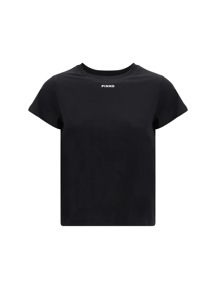 T-Shirt manica corta 100373A34F Z99 PINKO Nero limousine 