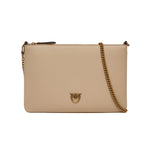 Borsa in pelle 100455A0F1 C50Q PINKO Beige-grigio fumo-antique 