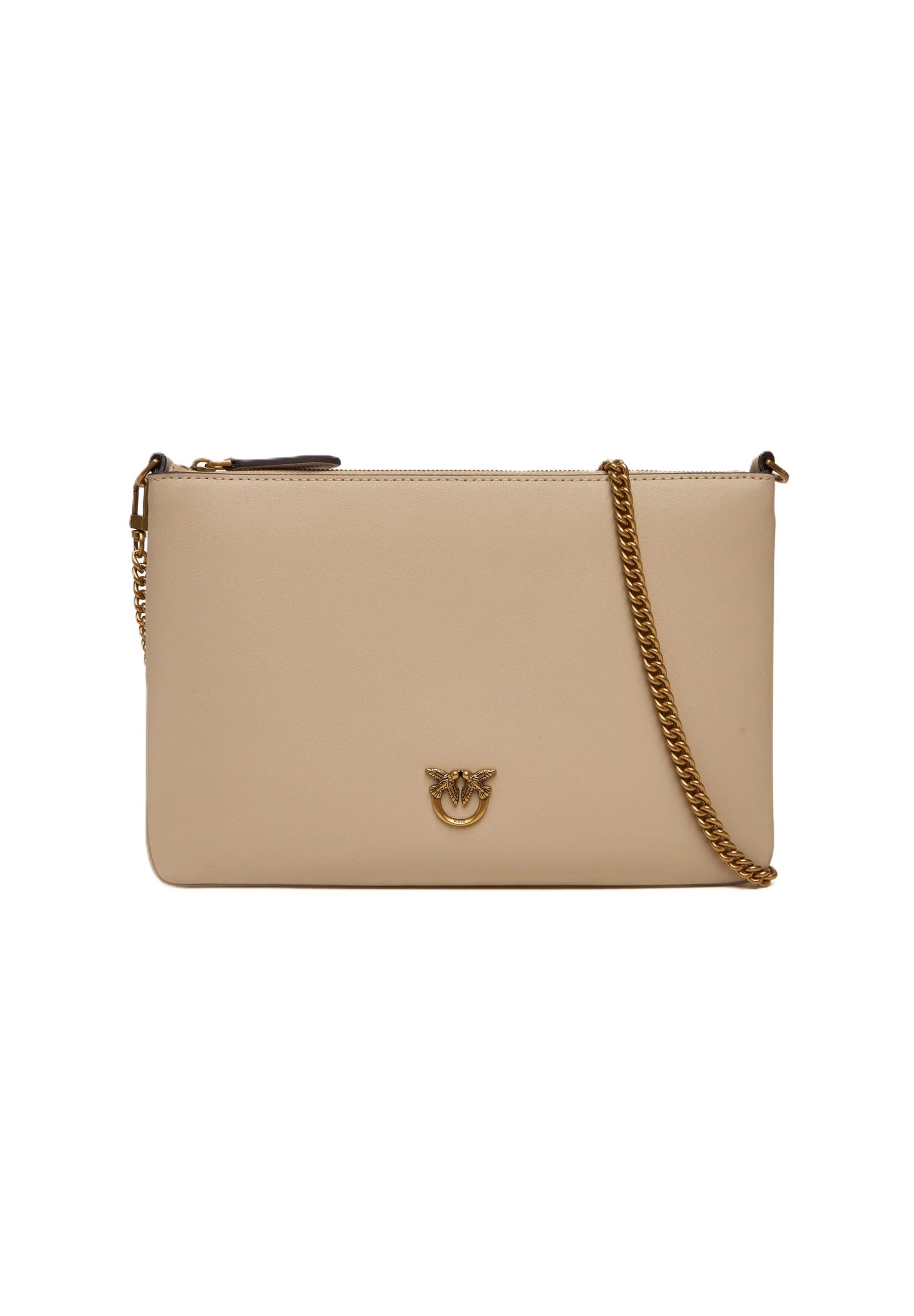 Borsa in pelle 100455A0F1 C50Q PINKO Beige-grigio fumo-antique 