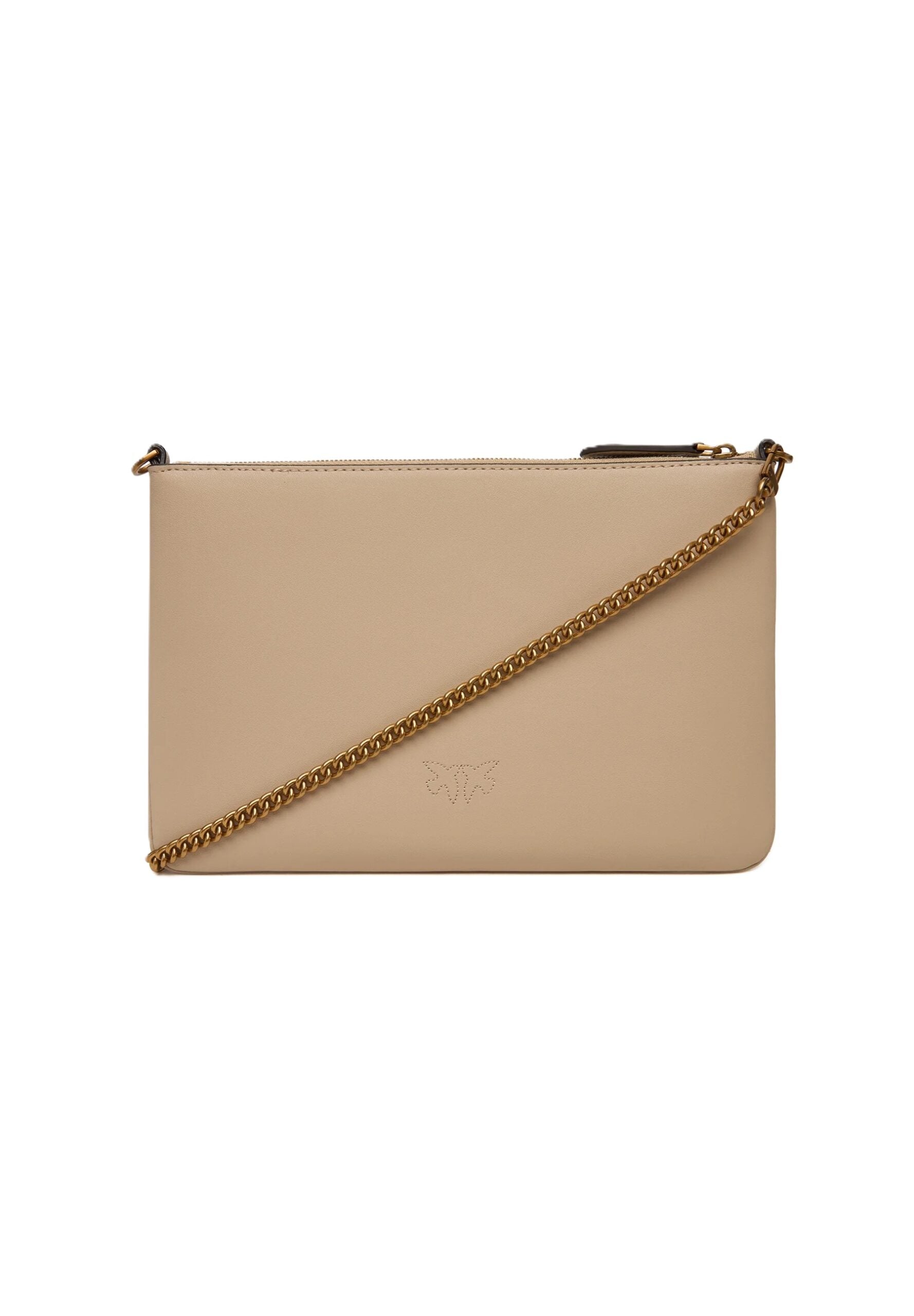 Borsa in pelle 100455A0F1 C50Q PINKO Beige-grigio fumo-antique 