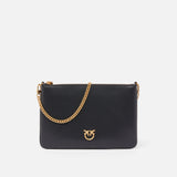 Borsa in pelle 100455A0F1 Z99Q PINKO Nero-antique gold 