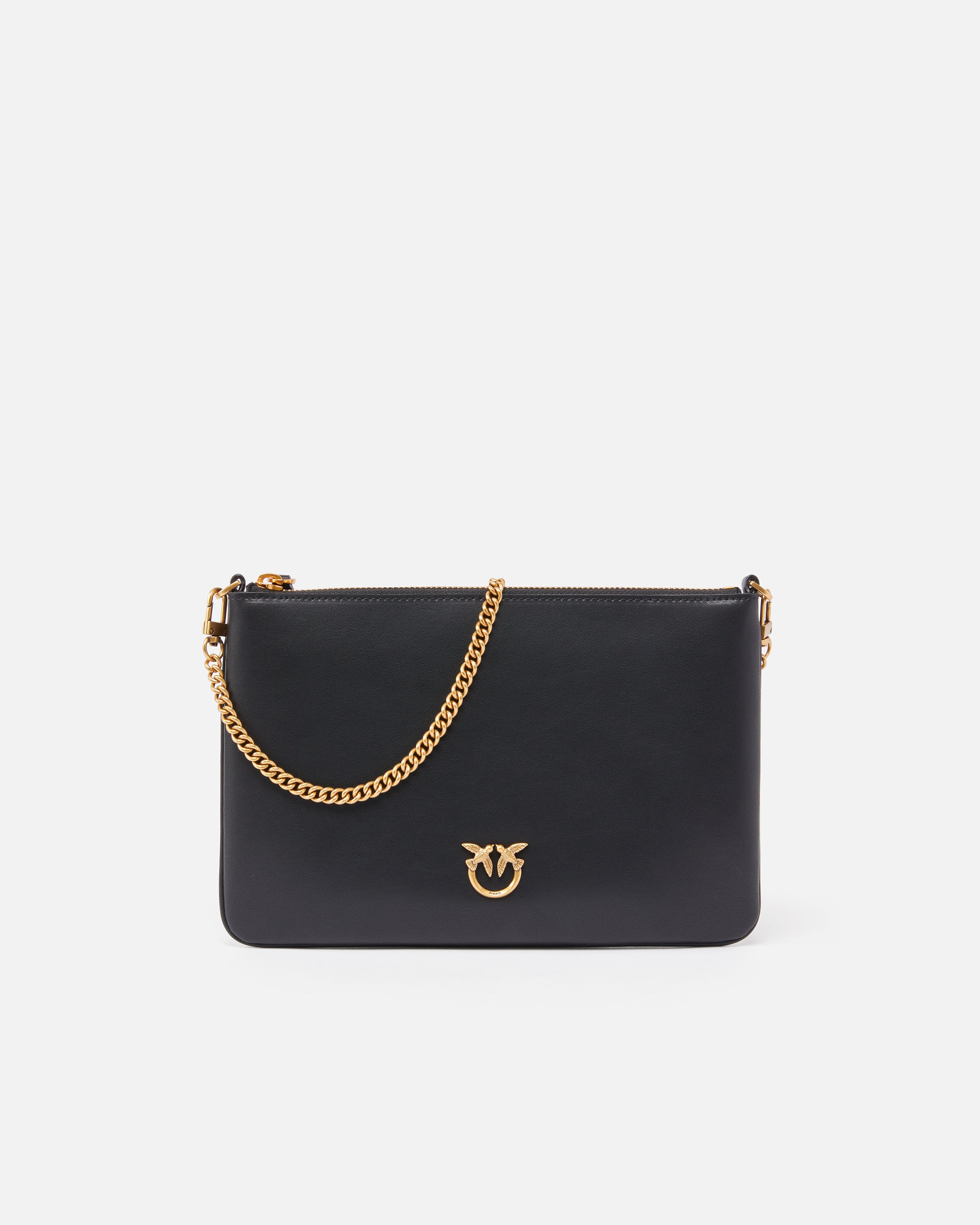 Borsa in pelle 100455A0F1 Z99Q PINKO Nero-antique gold 