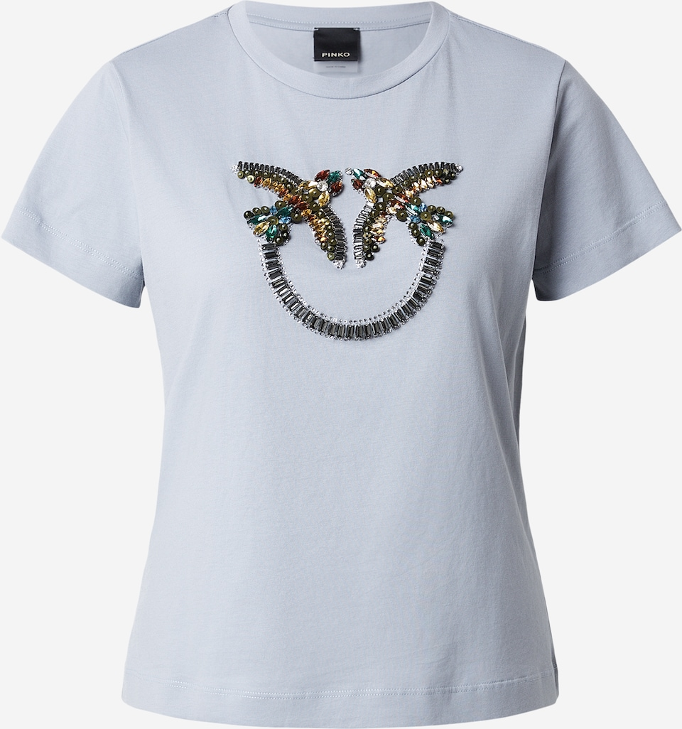 T-Shirt manica corta 100535A33F E87 PINKO Azzurro arona 