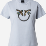 T-Shirt manica corta 100535A33F E87 PINKO Azzurro arona 