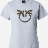 T-Shirt manica corta 100535A33F E87 PINKO Azzurro arona 