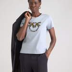 T-Shirt manica corta 100535A33F E87 PINKO Azzurro arona 